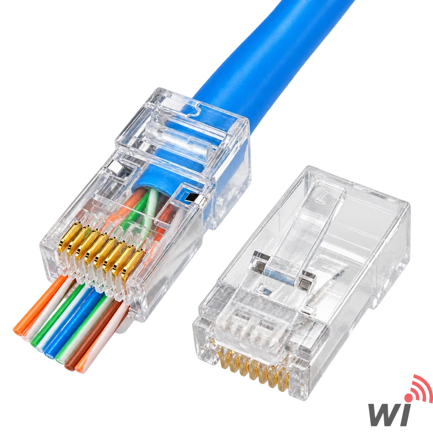 RJ-45 100 Lü Paket CAT-6 Konnektör Plastik